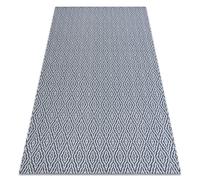 Alfombra CASA ECO sisal BOHO Diamantes 22084 azul oscuro / crema alfombra reciclada 153x220 cm