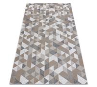 Alfombra CASA ECO sisal BOHO Triangulos 2816 crema / taupe alfombra reciclada 153x220 cm
