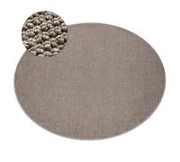 Alfombra CASABLANCA LOOP círculo marrón lazo suave circulo 80 cm