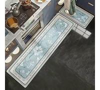 Alfombra Cocinajuego De 2 Tapetes De Cocina Impermeables, Antideslizantes Y Antifatiga, Alfombra De Pie Acolchada Y Cómoda, Decoración Floral Vintage, Tapetes De Fácil Limpieza Para Fregadero De