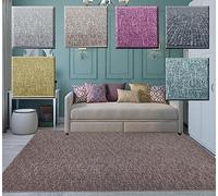 Alfombra Cuadrada Grande para salón, rústica Efecto Yute Natural sin Pelo, Nudos, para habitación Dormitorio o Cocina.