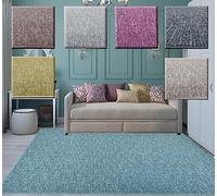 Alfombra Cuadrada Grande para salón, rústica Efecto Yute Natural sin Pelo, Nudos, para habitación Dormitorio o Cocina.
