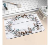 Alfombra de Baño Antideslizante Absorbente Simple 40x60cm Alfombrilla Ducha Suave y Suelo de Secado Rápido, Piedra Diatomita Alfombra Baño, Bath Mat para Puerta Cocina Recibidor y Lavandería 16-1312