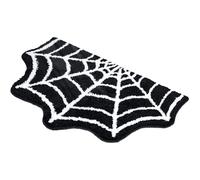Alfombra de baño de Halloween, alfombra espeluznante, tela de araña para cuarto de baño, carpeta antideslizante, decoraciones de Halloween para interior al aire libre, dormitorio
