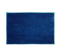 MSV – Alfombra de baño Chenilla de microfibra – Pelo largo, antideslizante – Azul oscuro 60 x 90 cm