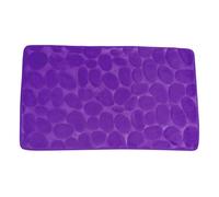 MSV - Alfombra de baño de Microfibra Pebble - Absorbente y Antideslizante - 50 x 80 cm - Morado - Suave, cómoda y de Secado rápido - Ideal para baño y Ducha