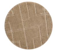Alfombra de baño SUPREME círculo LINES líneas antideslizante suave - beige circulo 100 cm