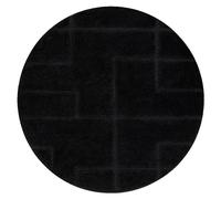 Alfombra de baño SUPREME círculo LINES líneas antideslizante suave - negro circulo 50 cm