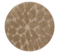 Alfombra de baño SUPREME círculo STONES piedras antideslizante suave - beige circulo 100 cm
