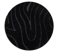 Alfombra de baño SUPREME círculo WAVES ondas antideslizante suave - negro circulo 67 cm