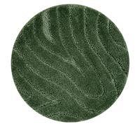 Alfombra de baño SUPREME círculo WAVES ondas antideslizante suave - verde circulo 67 cm