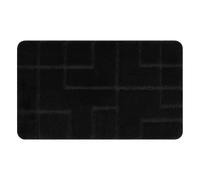 Alfombra de baño SUPREME LINES líneas antideslizante suave - negro 50x80 cm