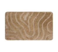 Alfombra de baño SUPREME WAVES ondas antideslizante suave - beige 60x100 cm