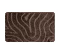 Alfombra de baño SUPREME WAVES ondas antideslizante suave - marrón 60x100 cm