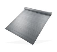 Alfombra de clony en rollo, hecha de bambú con revestimiento de PVC, de 120x500 cm, color gris