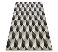 Alfombra de cuerda sisal FLAT 48624/690 Cubos 3D 160x230 cm