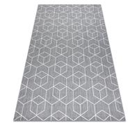 Alfombra de cuerda sisal FLAT 48655/637 Cubos 3D 200x290 cm