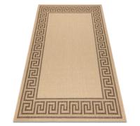 Alfombra de cuerda sisal FLOORLUX 20014 color maíz/color café 160x230 cm