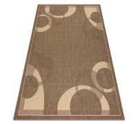 Alfombra de cuerda sisal FLOORLUX 20078 color café/color maíz 80x150 cm