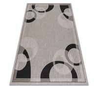 Alfombra de cuerda sisal FLOORLUX 20078 plateado /negro 160x230 cm
