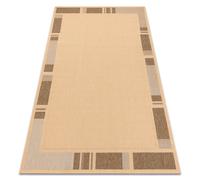 Alfombra de cuerda sisal FLOORLUX 20195 color maíz/color café 120x170 cm
