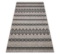 Alfombra de cuerda sisal FLOORLUX 20510 plateado/negro 120x170 cm