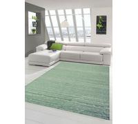 Alfombra de diseño moderno para sala de estar, de pelo corto, de color verde liso, tamaño: 80 x 150 cm
