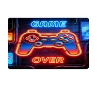 Alfombra de dormitorio con patrón de controlador de juegos, alfombra suave antideslizante para dormitorio, sala de estar, alfombra temática de juegos