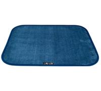 Alfombra de entrada de 100x130 cm, de alta capacidad de absorción, lavable, color azul noche