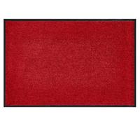 Alfombra de entrada lavable, 90x120 cm, color rojo, antideslizante, rectangular