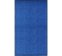Alfombra de entrada "The Living Store", lavable, color azul, 90x150 cm