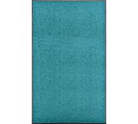 Alfombra de entrada "The Living Store", lavable, color cian, 90x150 cm