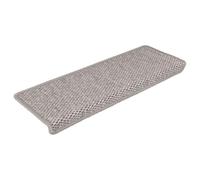 Alfombra de escalera adhesiva de aspecto sisal 15 piezas, 65 x 21 x 4 cm | Revestimiento absorbente de sonido, lavable, protección superior y frontal, fijación rápida, uso interior