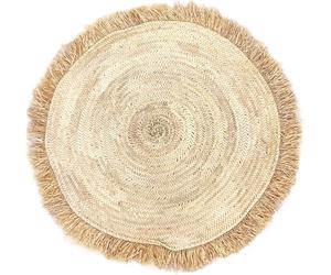 Alfombra de estilo bohemio, alfombra decorativa, decoración de pared, redonda, modelo Silva, 115 cm