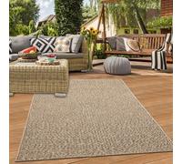 Alfombra de exterior elegante con aspecto de sisal, ideal para balcones, terrazas y jardines. Tamaño: 200 x 290 cm