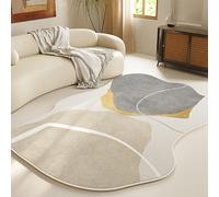 Alfombra de forma irregular, alfombras modernas de lana suave para sala de estar, dormitorio, cubiertas de suelo peludas contemporáneas, alfombras de corredor de interior ( Color : B , Size : 80x160cm