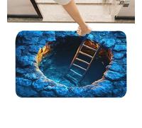 Alfombra de ilusión óptica | Felpudo antideslizante y estético - Dallage 3D Vision,para decoraciones de Halloween, para interiores, porche, entrada, cocina y cuarto de baño