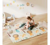 Alfombra de Juego para Bebés Aiyaplay, Plegable y Reversible, Dimensiones 196 X 176 X 1.5 Cm, Alfombra de Espuma Gruesa, Antideslizante e Impermeable 1700MMX2400MM