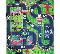 Alfombra de juegos para niños, ideal para jugar con coches y juguetes, alfombra de juegos educativa, ideal para niños viajes/interiores y exteriores, de forma segura