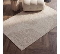 Alfombra de lana con motivos abstractos beige, 160x230 cm