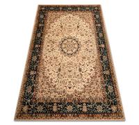 Alfombra de lana OMEGA Adagio Vintage roseta color esmeralda 200x300 cm