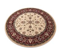 Alfombra de lana OMEGA circulo ARIES flores rubí claro circulo 135 cm