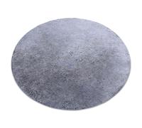 Alfombra de lavado moderna LAPIN círculo shaggy antideslizante negro / marfil circulo 80 cm