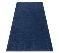 Alfombra de lavado moderna LINDO azul oscuro antideslizante peluda 180x270 cm