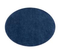 Alfombra de lavado moderna LINDO circulo azul oscuro antideslizante peluda circulo 120 cm