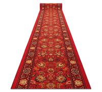 Alfombra de pasillo antideslizante de goma TRADYCJA tradición rojo 67cm 67x1100 cm