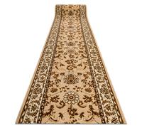 Alfombra de pasillo BCF MORAD Klasyk clásico beige 80 cm 80x1000 cm