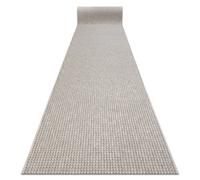 Alfombra de pasillo CASABLANCA LOOP blanco / beige lazo suave 100cm 100x500 cm