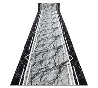 Alfombra de pasillo con refuerzo de goma 100 cm MARMUR Mármol piedra gris 100x960 cm