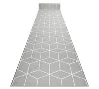 Alfombra de pasillo con refuerzo de goma CUBE cubo gris 57 cm 57x970 cm